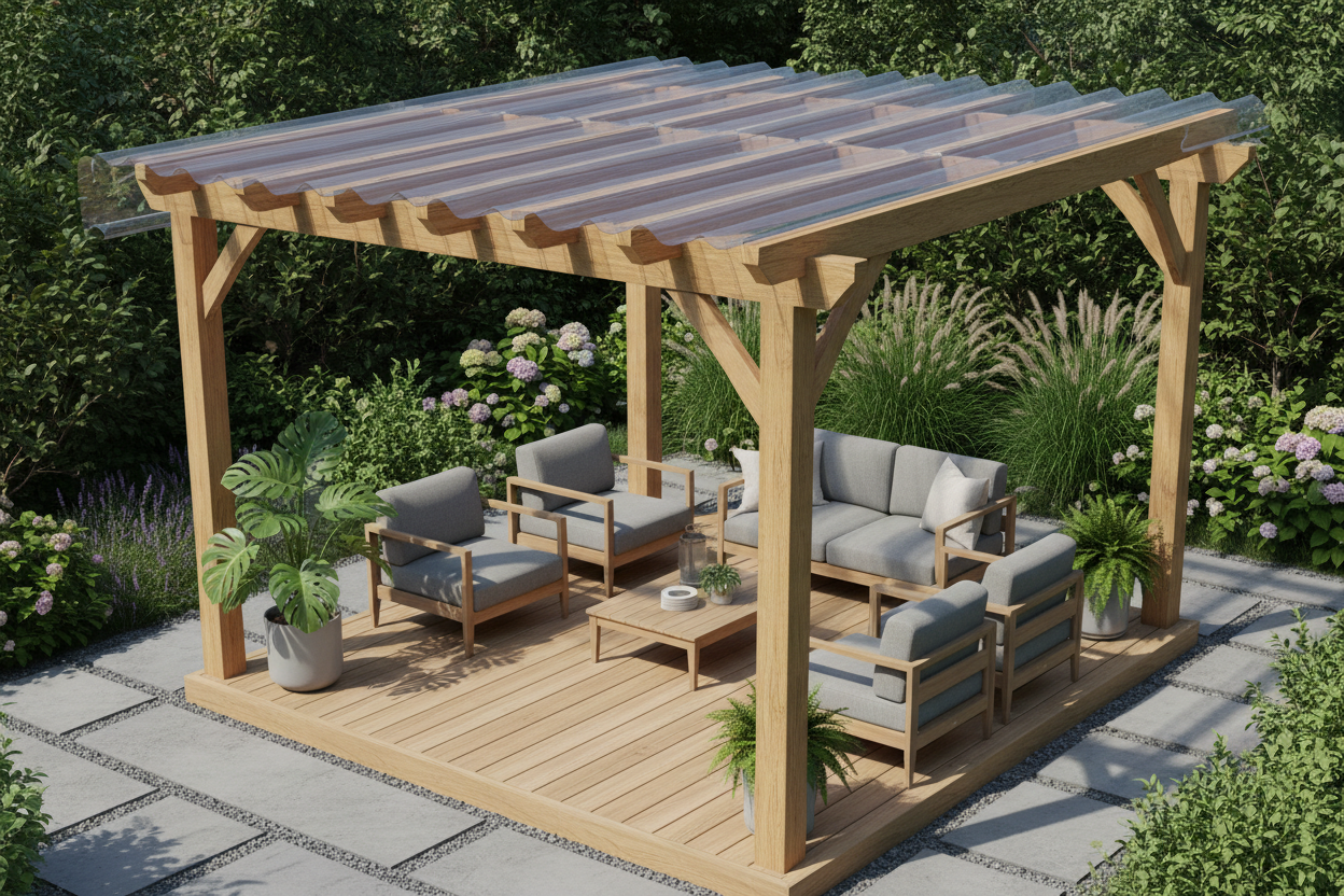 How to Install Corrugated PVC Sheets on a Pergola Roof (Step-by-Step Guide)