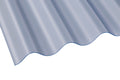 Corrugated pvc roof sheet on a white background